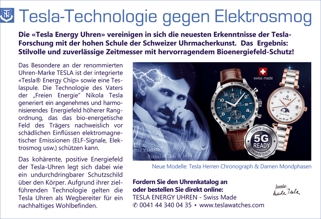 Tesla Uhren - Swiss Made